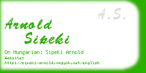 arnold sipeki business card